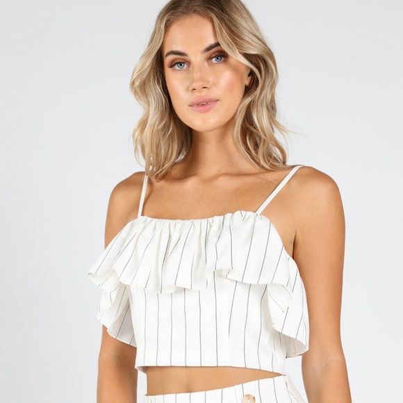 Honey Punch Stripe Ruffle Tank Top! - Picture 2 of 4